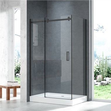 مورڈن بلیک سلائیڈنگ کارنر انٹری شاور انکلوژر